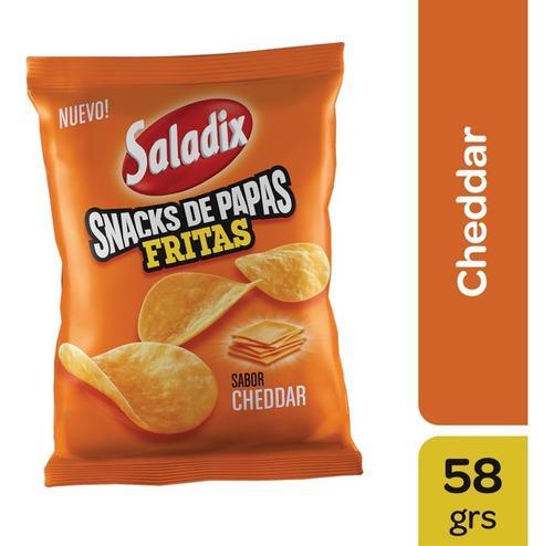 SALADIX SNACKS PAPAS FRITAS CHEDDAR X58G