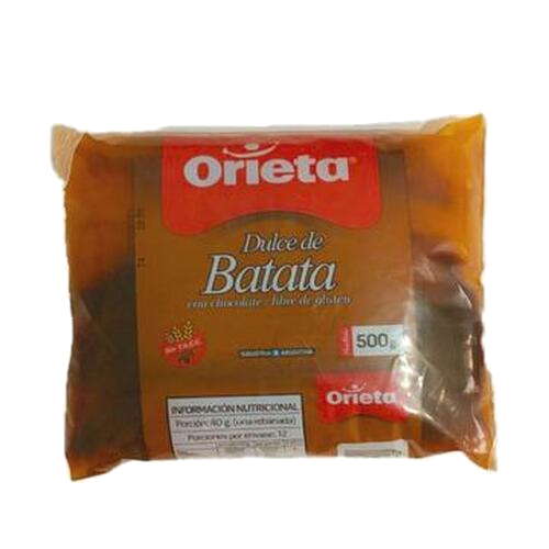 DULCE DE BATATA ORIETA CHOC. SACHET 500 GR