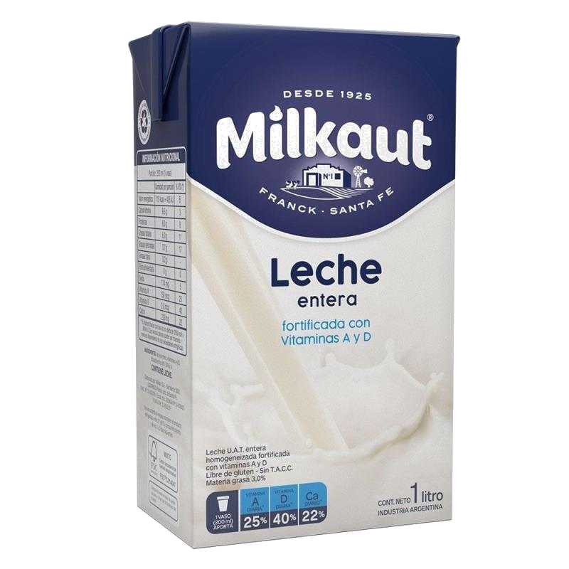 MILKAUT LECHE ENTERA LARGA VIDA ENTERA X1L