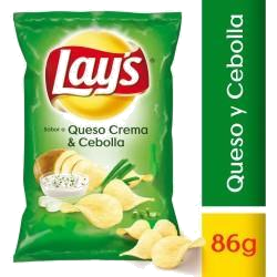 LAYS PAPAS FRITAS QUESO CEBOLLA X85GRS