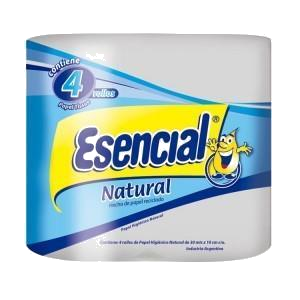 ESENCIAL NATURAL PAPEL HIGIENICO X 4 UNIDADES