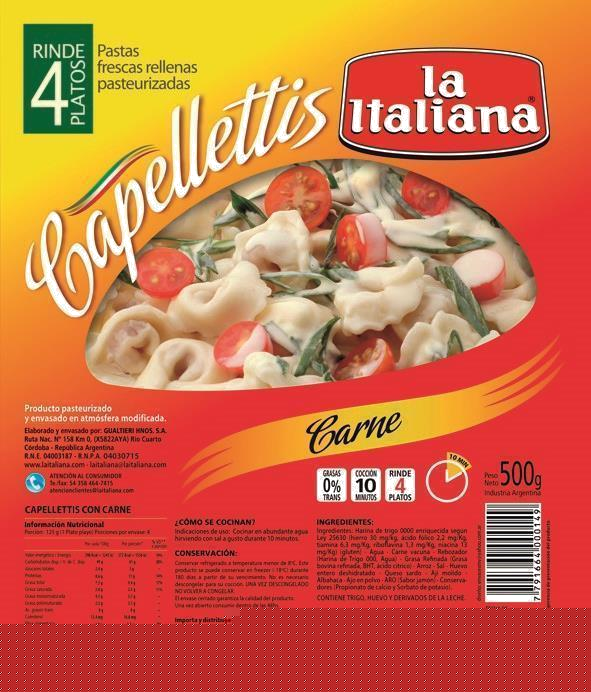 LA ITALIANA CAPELLETTIS CARNE (GRANDES) X500GRS