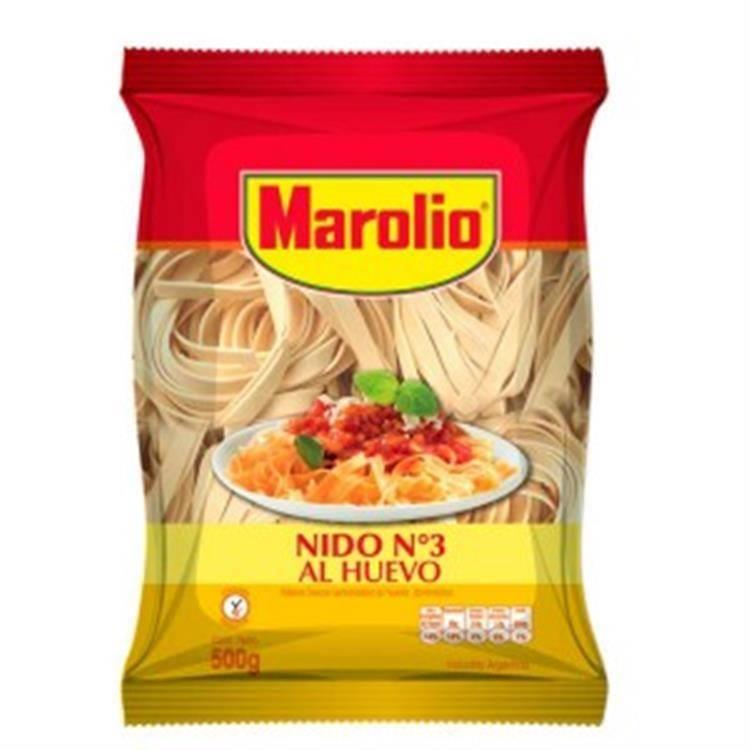 FIDEO MAROLIO NIDO AL HUEVO X 500G.
