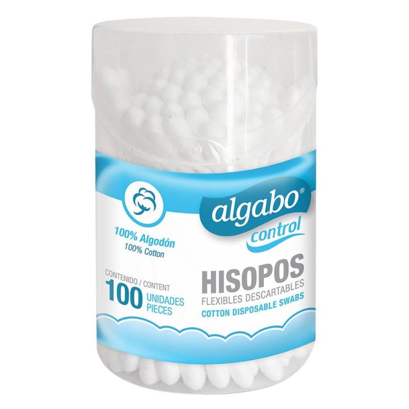 ALGABO CONTROL HISOPOS FLEXIBLES DESCARTABLES X 100 UNIDADES
