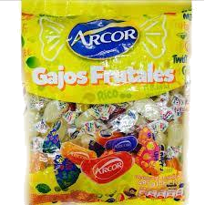 ARCOR GAJOS FRUTALES CARAMELO DURO SABORES FRUTALES X 485 G 