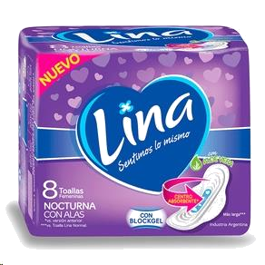 LINA TOALLITAS NOCTURNAS X8U