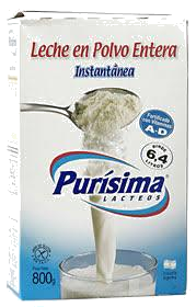 LECHE EN POLVO ENT.  PLUS PURISIMA X 800GR