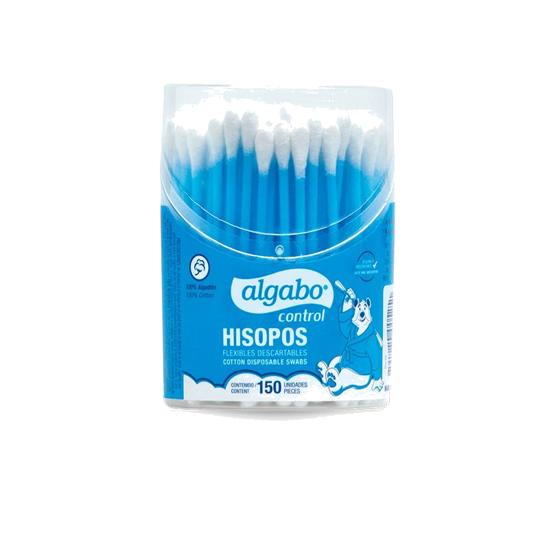 ALGABO CONTROL HISOPOS FLEXIBLES DESCARTABLES X 150 UNID 