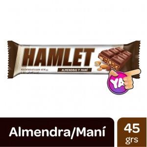 CHOC. HAMLET ALMENDRA Y MANÍ X 45GR