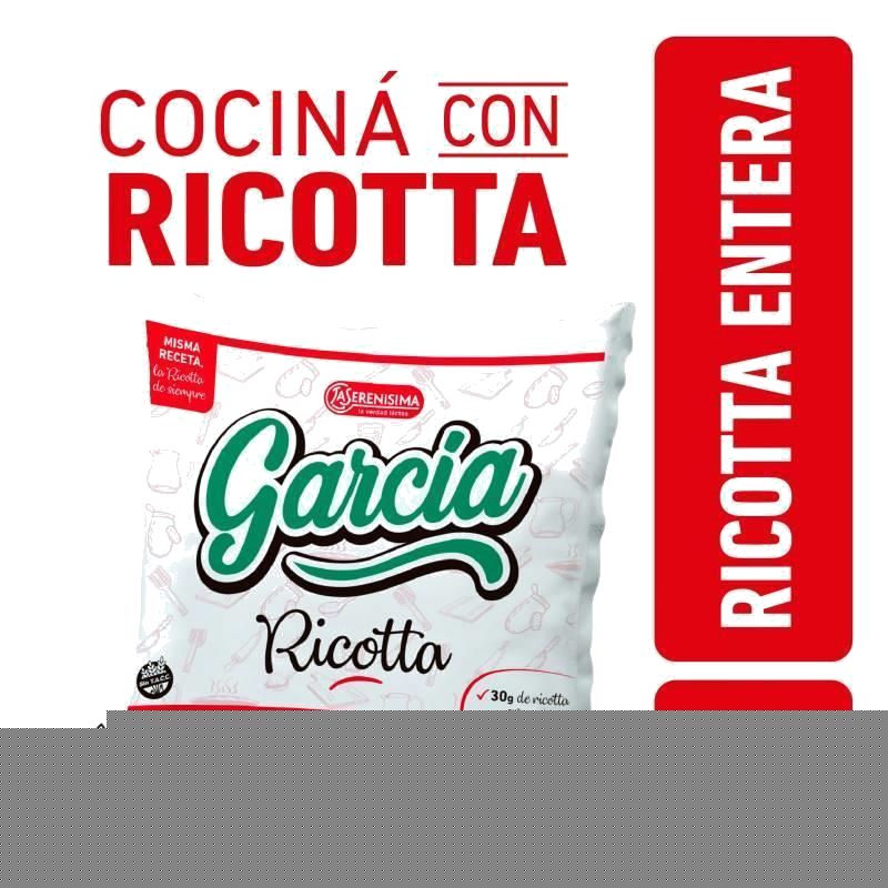 RICOTTA GARCIA 500G BAJA SODIO SACHET