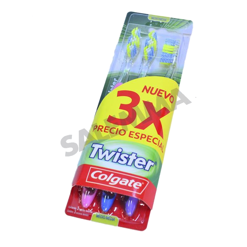 CEP. DENTAL COLGATE TWISTER MEDIO X 3UN