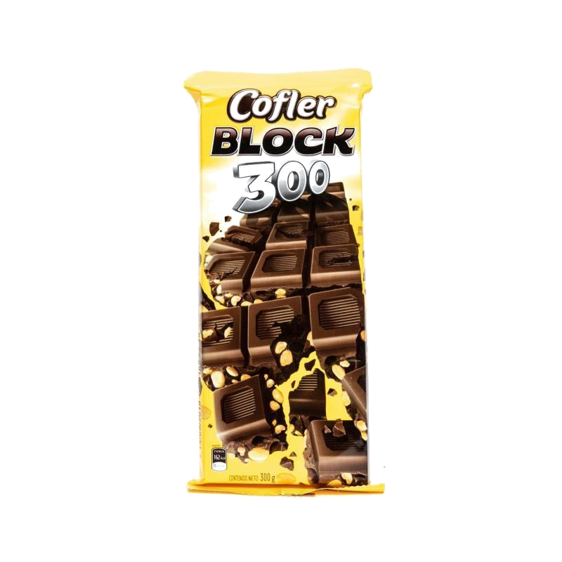 COFLER BLOCK CHOCOLATE MANI X300GRS